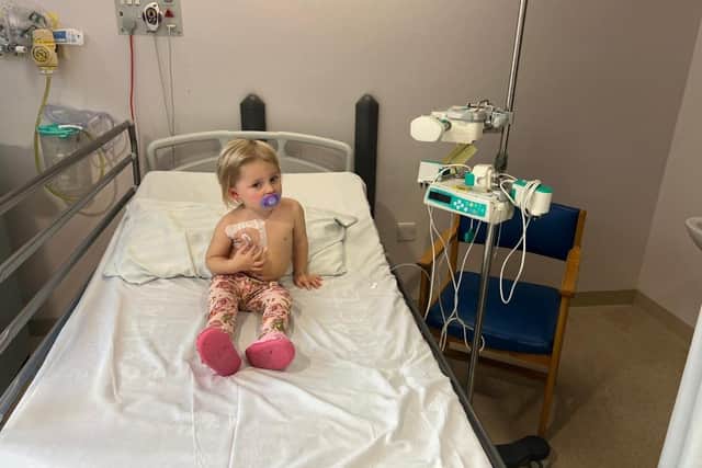 Verity has been having chemotherapy for two years, and with the tumour she has, it is likely she will need it throughout her childhood.