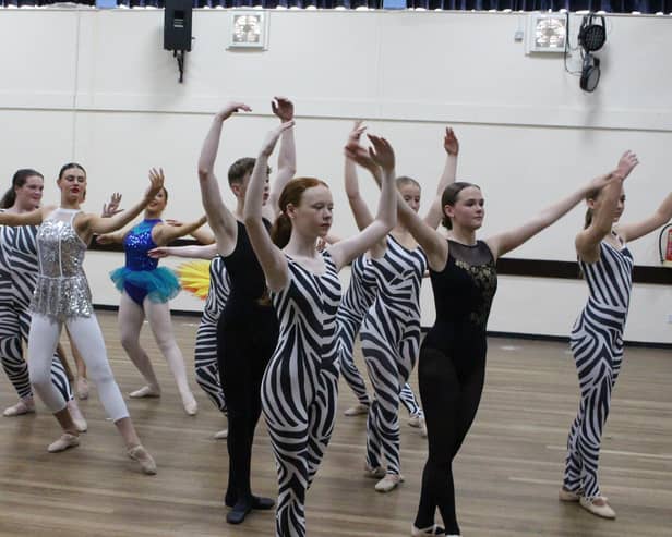 Dancers from Clifton Academy preparing for their forthcoming show