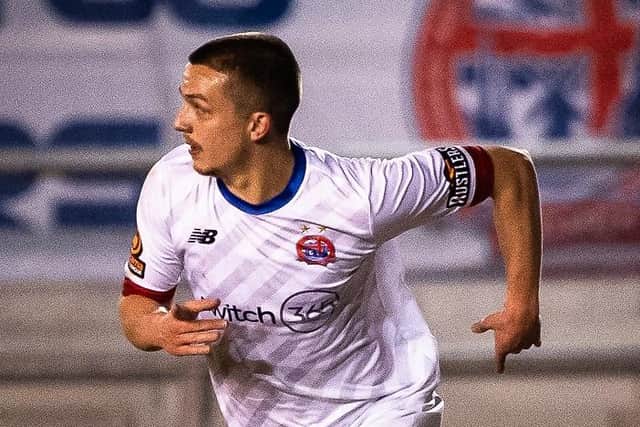AFC Fylde's Charlie Jolley scored his seventh goal of the season on Tuesday Picture: AFC Fylde