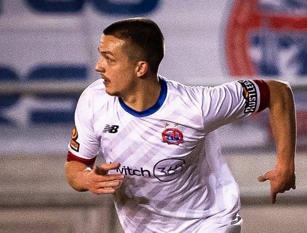 AFC Fylde's Charlie Jolley scored his seventh goal of the season on Tuesday Picture: AFC Fylde