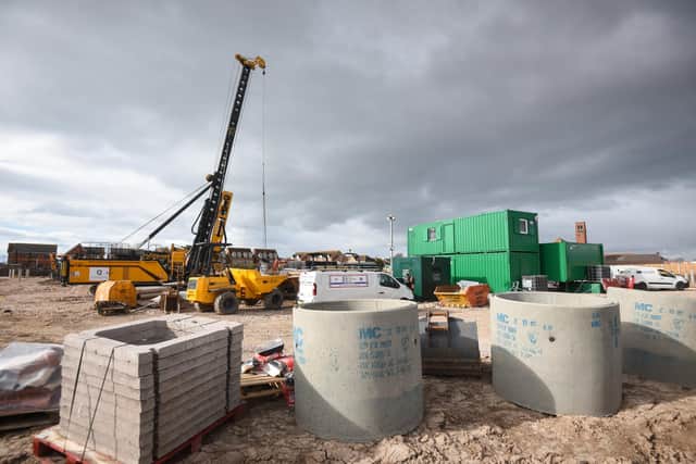 Construction under way as 40 new homes are being built on land off Broadway in Fleetwood