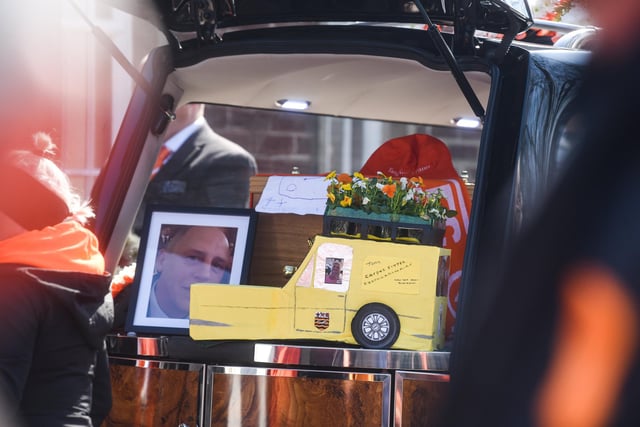 Funeral of Blackpool FC fan Tony Johnson