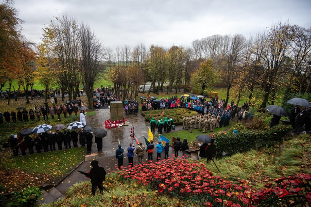 The scene at the Kirkham Remembrance Day Service