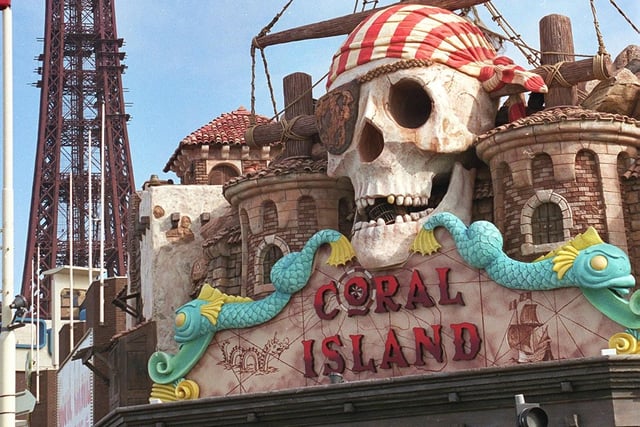 The familiar facade of Coral Island in 1999