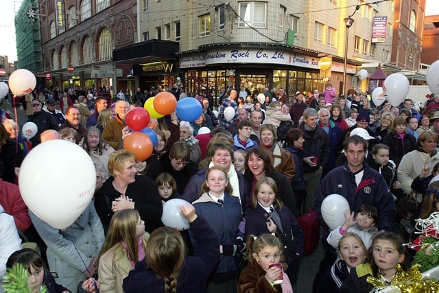 The crowd waits for the big moment in 2003...