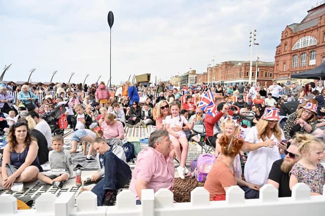 Families enjoying The Queen's Platinum Jubilee celebrations in Blackpool last year. Picture: David Nelson.