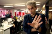 David Tennant breaks the fourth wall as journalist Nick Davies in the new ITV drama The Hack (Picture: ITV STUDIOS)