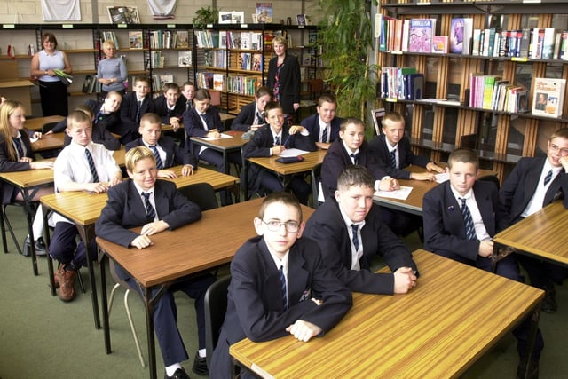 This was the old library at Fleetwood High School which was used by pupils across the years when it was Larkholme High School. This was a class in 2002
