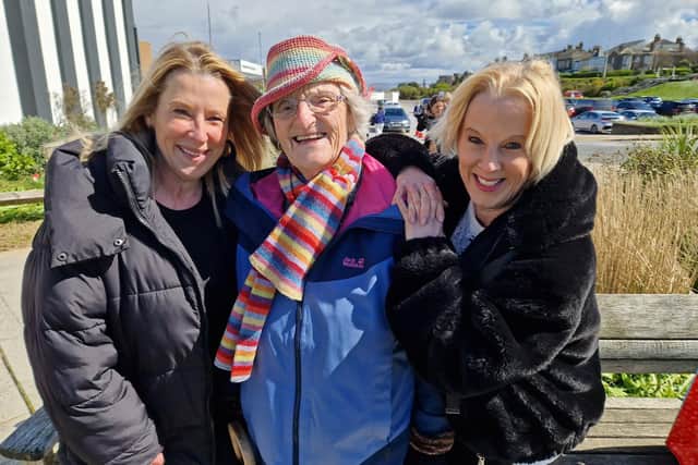 Royal supporters (from left) Samanatha Woods, Pat Ascroft and Mandy Hudson, were delighted to see Princess Anne in Fleetwood.