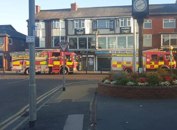 A fire broke out in the kitchen of a restaurant in Cleveleys (Credit: Kye Cudlip)