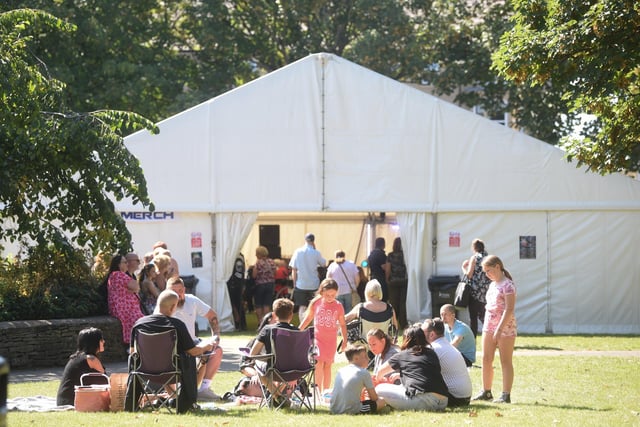Crowds relax in the sun at St Annes Music Festival