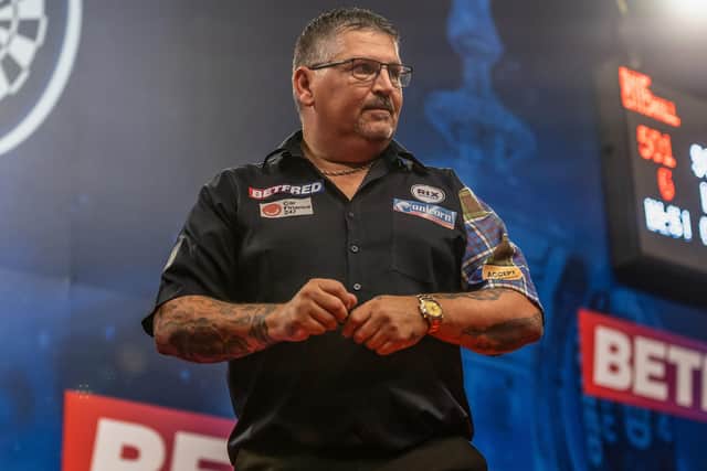 Gary Anderson defeated Dave Chisnall on night on of the Betfred World Matchplay in Blackpool Picture: Taylor Lanning/PDC