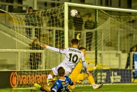 Nick Haughton scored Fylde's equaliser against Kidderminster, who won Tuesday's FA Trophy tie on penalties  Picture: ADAM GEE