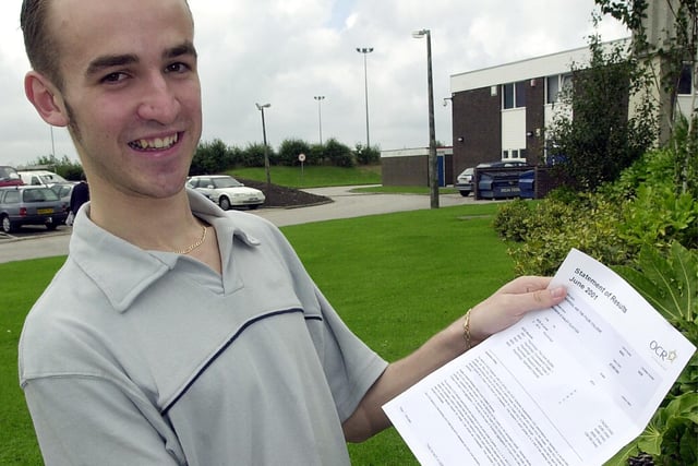 Blackpool and the Fylde college A Level results - Andrew Clayton in 2001