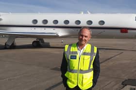 Managing director Steve Peters at Blackpool Airport