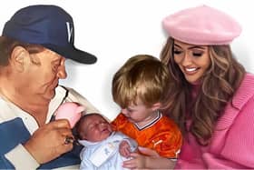 L to R: The late comedian Les Dawson, Jude, Noah and reality star Charlotte Dawson. Image: Blended Moments