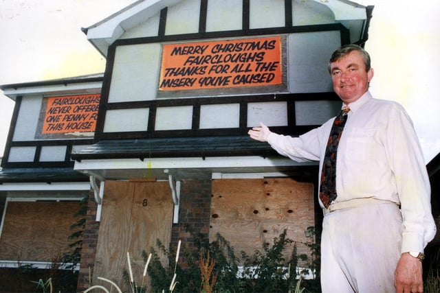 Clive Welch won the right to display banners criticising Fairclough Homes after homes on Park Lea Estate were demolished