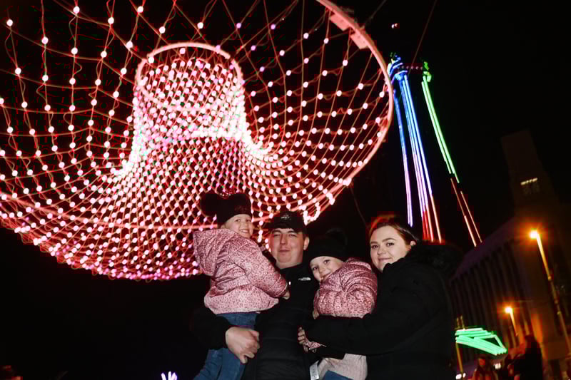 BLACKPOOL - 23-10-23 Lightpool Festival 2023, Blackpool. A celebration of art, light, music and performance, with interactive installations, light shows and 3D projections around Blackpool.