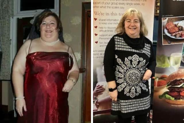 Julie Fitton, 53, from Blackpool, who was diagnosed with cerebral palsy as a baby, has lost five and a half stone