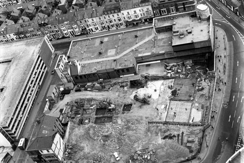 The site as Blackpool's Queens Theatre demolished to make way for a new C&A store