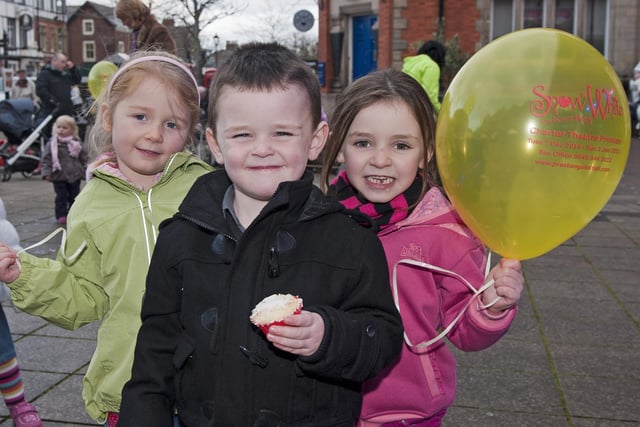 Pictured at the 2010 Lytham Christmas lights switch-on are Joselyn Hoyle, five, Charlie Zammit, three, and Grace Zammit, five