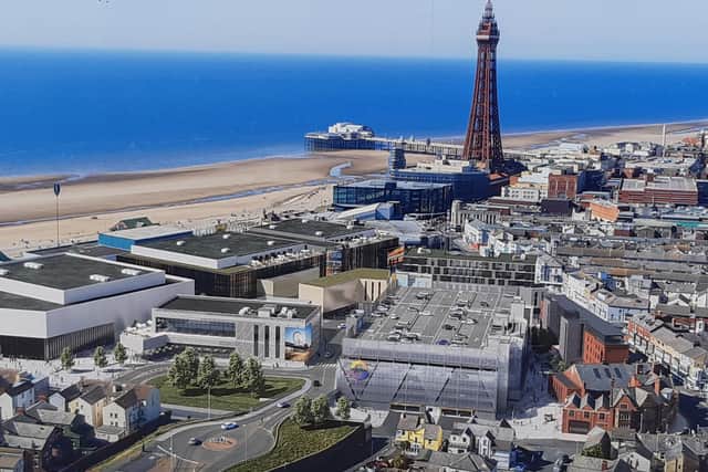 An artist's impression of Blackpool Central - it was feared the mast would harm the development