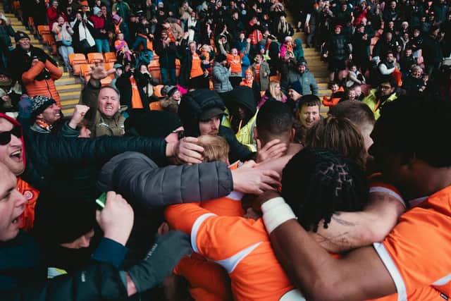 BST hopes for a repeat of the atmosphere generated at Bloomfield Road for the Homecoming anniversary clash with Burton Albion last month Photo: Gareth Evans/Blackpool FC