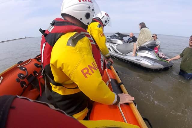 The dramatic rescue in the sea off Fleetwood
