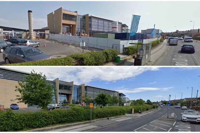 Blackpool Sixth, which marks its 50th anniversary this year, was undergoing a complete renovation in 2009. The bottom picture is how it looks now