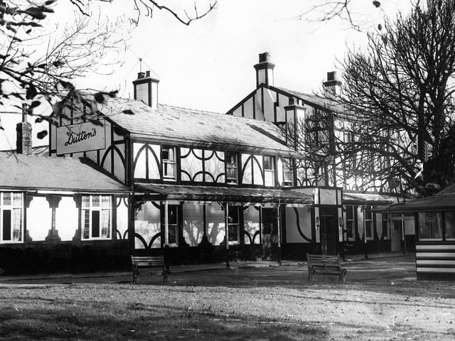 Cherry Tree Gardens , Cherry Tree Road , when owned by Dutton's brewery. The building was demolished and the gardens cleared away in the 1970s to make way for Cherry Tree House and council houses.