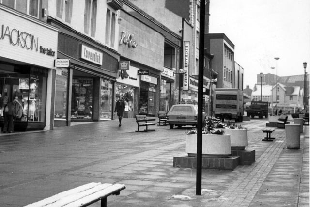 The shops we used to shop at in the 1970s - Jackson the Tailor, Cavendish furniture, John Collier and Richard Shops in Church Street
