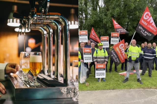 BBG Samlesbury strike dates and reactions. Left image credit: Fábio Alves on Unsplash