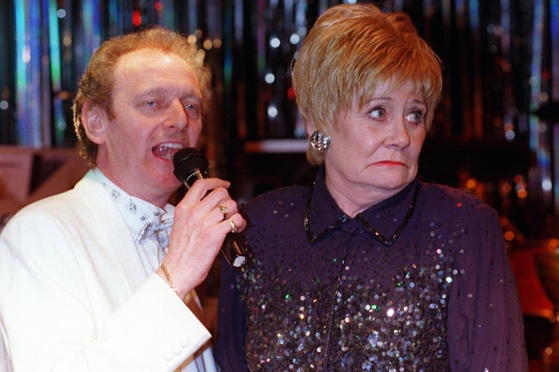 Jack Diamond and Liz Dawn at the Tangerine Club Talent Show, 1998