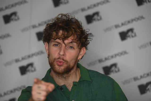Tom Grennan pictured at the Blackpool Illuminations switch-on 2022.
