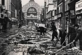 Clearing the snowfall in Victoria Street, Blackpool, in 1963