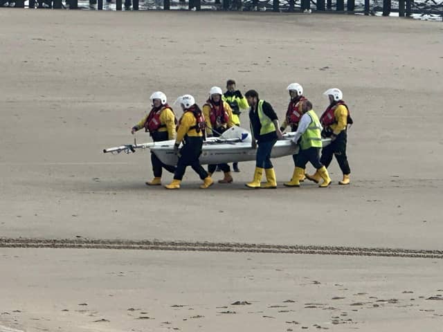 The RNLI was called to reports of a small dinghy in difficulty near North Pier (Credit: RNLI Blackpool)