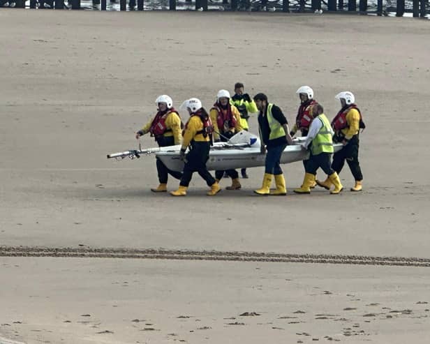 The RNLI was called to reports of a small dinghy in difficulty near North Pier (Credit: RNLI Blackpool)