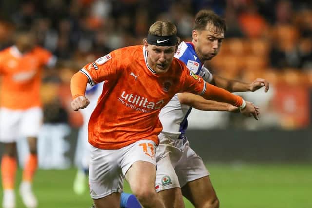 Bowler featured for Blackpool during last night's game against Blackburn Rovers