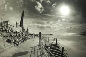 Great photo which typifies the unpredictable Blackpool weather. You'd be forgiven in thinking this was mid summer but it was actually October 26 1987