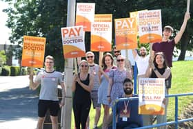 The junior doctors picket line outside Royal Preston Hospital