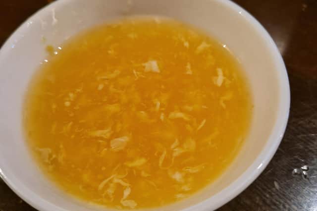 Delicious corn soup.