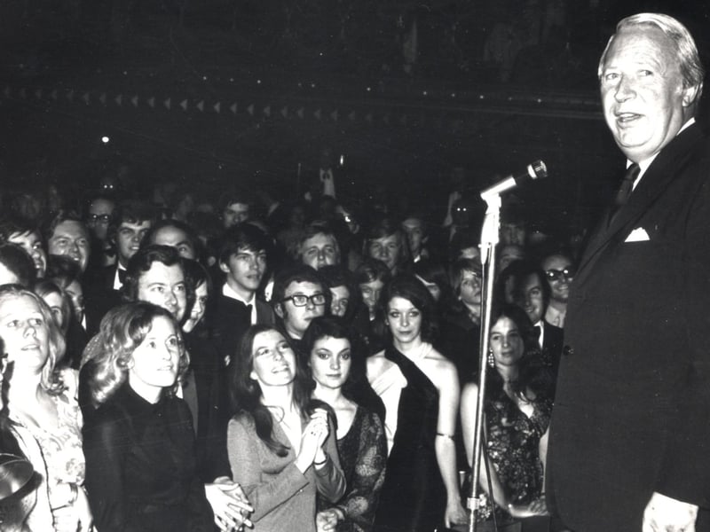 And Mecca was used for other purposes too. This was prime minister Edward Heath addressing young conservatives at their North West Area Young Conservatives Ball in 1972