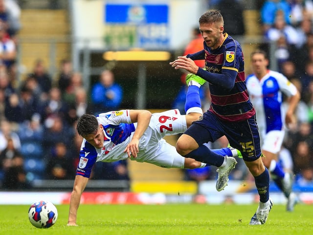 Blackburn Rovers' Jack Vale is fouled by Queens Park Rangers' Sam Field

The EFL Sky Bet Championship - Blackburn Rovers v Queens Park Rangers - Saturday 30th July 2022 - Ewood Park - Blackburn