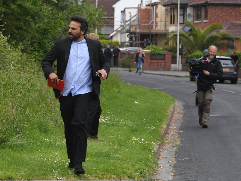 Nish dashes around the site to try and get his question in