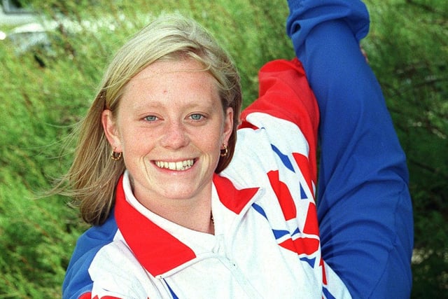 This was teacher Nicki Bruns who reperesenting GB at World Gymnastics Championships, 1999