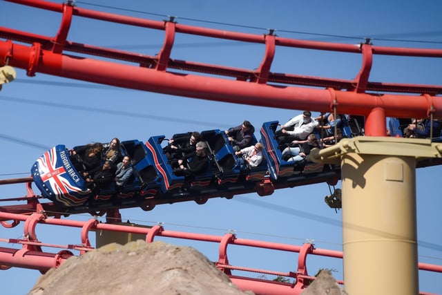 Thrill seekers on the Big One at Blackpool Pleasure Beach. It's probably the most iconic ride at the theme park and was given the thumbs up by our readers