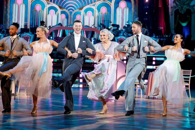 BBC handout photo of Kai Widdrington and Angela Rippon during their appearance on the live show on Saturday for BBC1's Strictly Come Dancing. Guy Levy/BBC/PA Wire