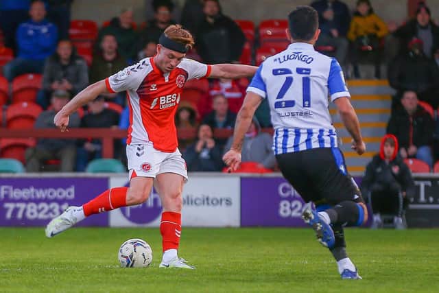 Callum Camps equalises for Fleetwood against Sheffield Wednesday Picture: SAM FIELDING / PRiME MEDIA IMAGES