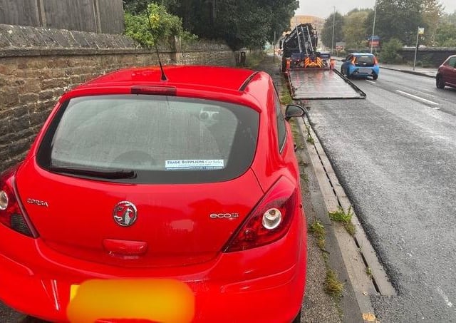 The driver of this Vauxhall Corsa was stopped by police patrols in Caton Road, Lancaster, after the vehicle flagged up as having no insurance.
The driver had failed to make his payments so the insurance company cancelled the policy. 
The driver was reported and the vehicle seized.