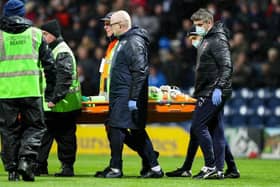 Grimshaw was rushed to hospital following a nasty collision during the recent derby